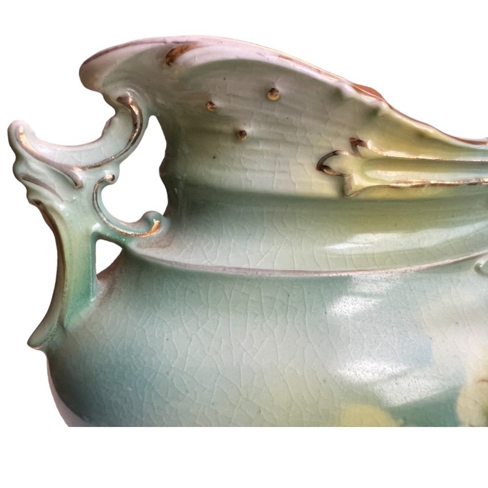 💕 SOLD 💕 ROYAL BRUXONIA Double-Handled Early 1900s ANTIQUE Swan Vase Austria - Picture 14 of 14